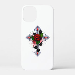 Silberkreuz mit Rote Rose Case-Mate iPhone Hülle