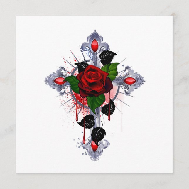 Silberkreuz mit Rote Rose Programm (Vorderseite)