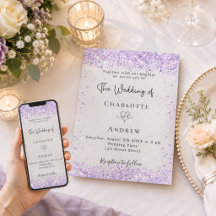Silberlavender violett-Hochzeit