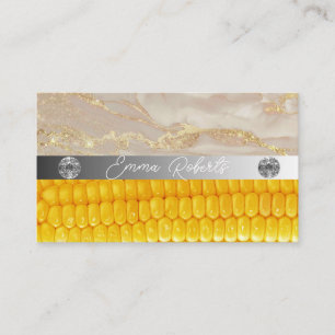 Silbermarmorkarte Rosa Diamantcoach Business Card Visitenkarte