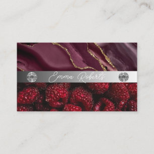 Silbermarmorkarte Rosa Diamantcoach Business Card Visitenkarte