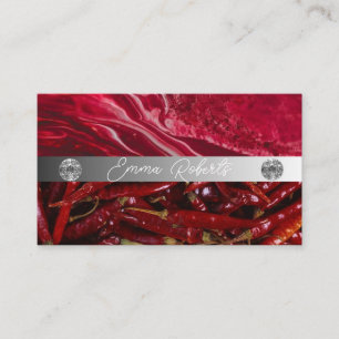 Silbermarmorkarte Rosa Diamantcoach Business Card Visitenkarte