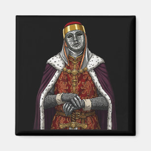 Silbermasken-König Baldwin IV. Goldene Maske Mitte Magnet