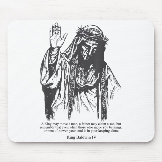 Silbermasken-König Baldwin Iv Meme Der Aussätzige  Mousepad (Vorne)