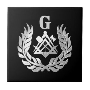 Silbermauersymbol Fliese