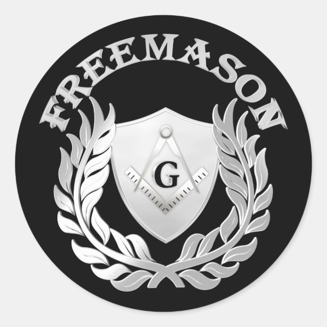 Silbermauersymbol Runder Aufkleber (Vorderseite)