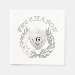 Silbermauersymbol Serviette