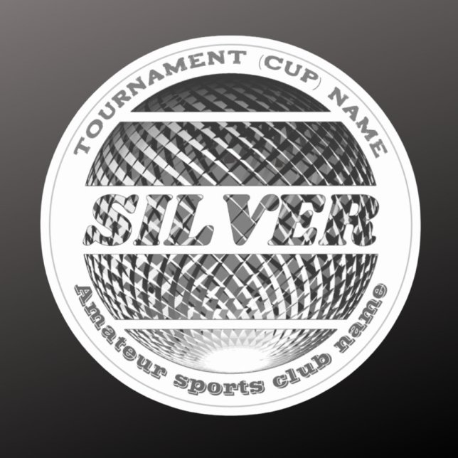 Silbermedaille 2. Platz Gewinner Runde Aufkleber (Von Creator hochgeladen)