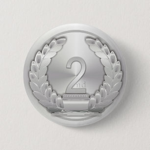 Silbermedaille Button