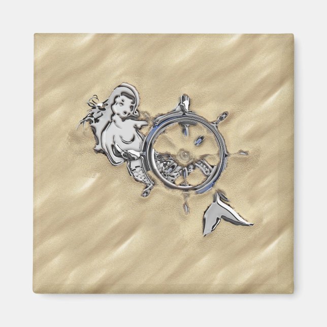 Silbermedaille im Sand Magnet (Vorne)