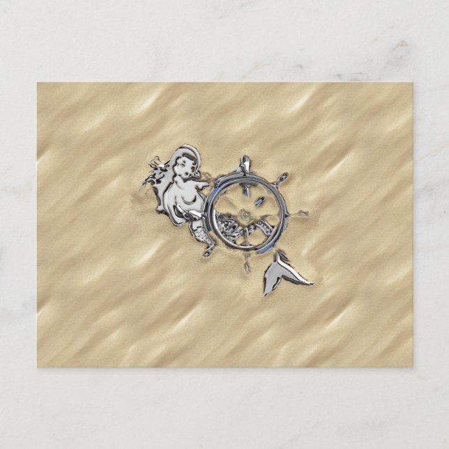 Silbermedaille im Sand Postkarte (Vorderseite)