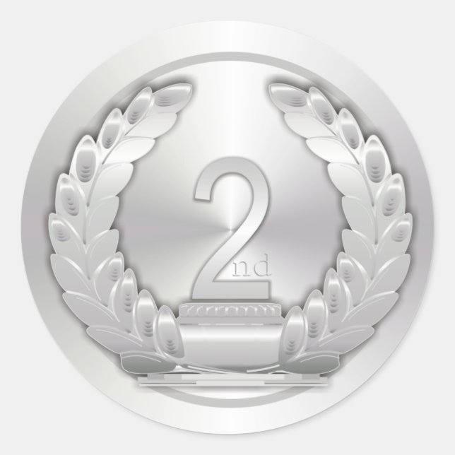 Silbermedaille Runder Aufkleber (Vorderseite)