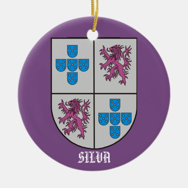 Silbermedaille Weihnachten Keramik Ornament (Vorne)