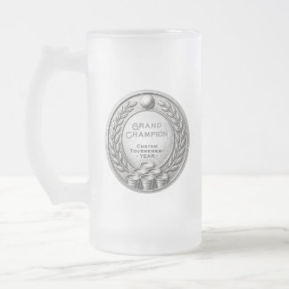 Silbermedaillen Beer Pong Turniersieg Mattglas Bierglas