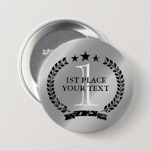 Silbermedaillengewinner Wappen 1. Platz Gewinner Button