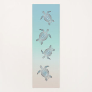 Silbermeerschildkröten Beachstyle Yogamatte