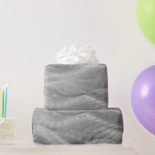 Silbermetall Abstrakt Geschenkpapier