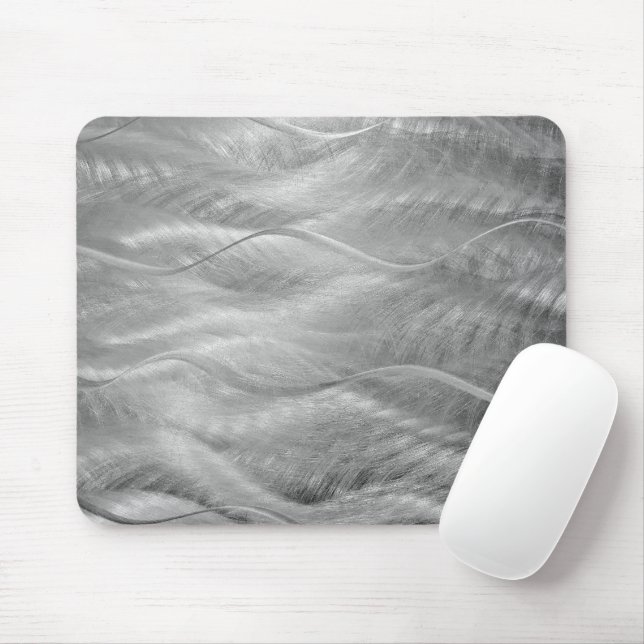 Silbermetall Abstrakt Mousepad (Mit Mouse)