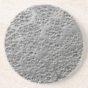 Silbermetall beschädigt getränkeuntersetzer