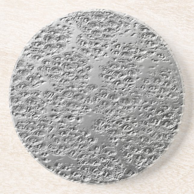 Silbermetall beschädigt getränkeuntersetzer (Vorne)