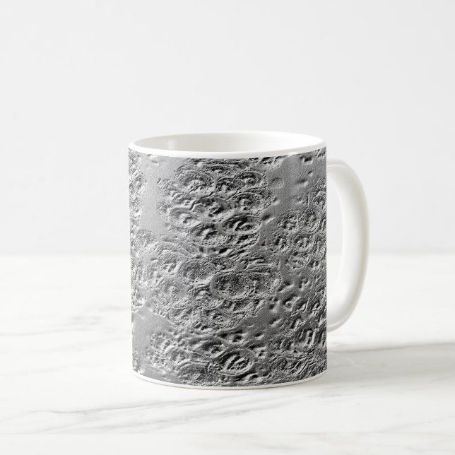Silbermetall beschädigt kaffeetasse (VorderseiteRechts)
