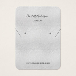 Silbermetall Ohrring Schmuck Foto Display Karte