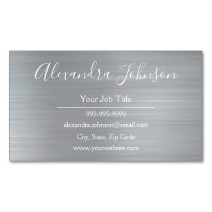 Silbermetallschicht Moderner Beruflich Magnetische Visitenkarte