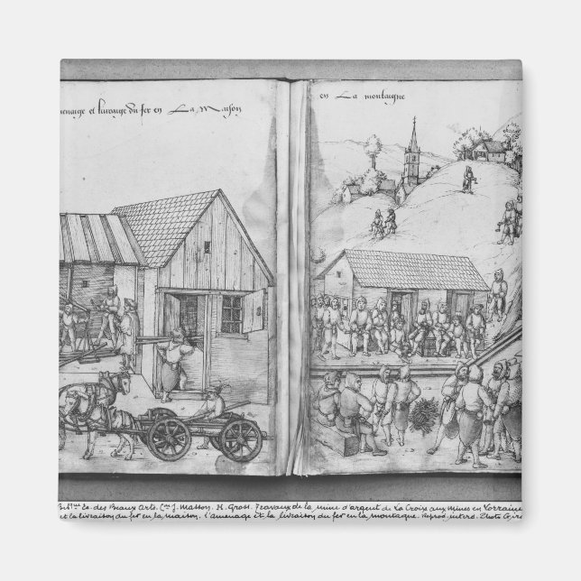 Silbermine von La Croix-aux-Mines, Lothringen 2 Magnet (Vorne)