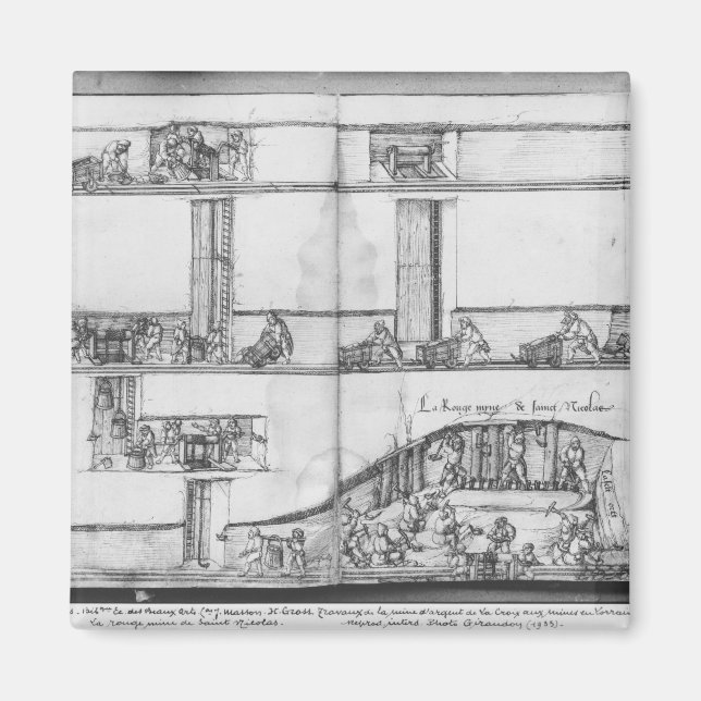Silbermine von La Croix-aux-Mines, Lothringen 2 Magnet (Vorne)
