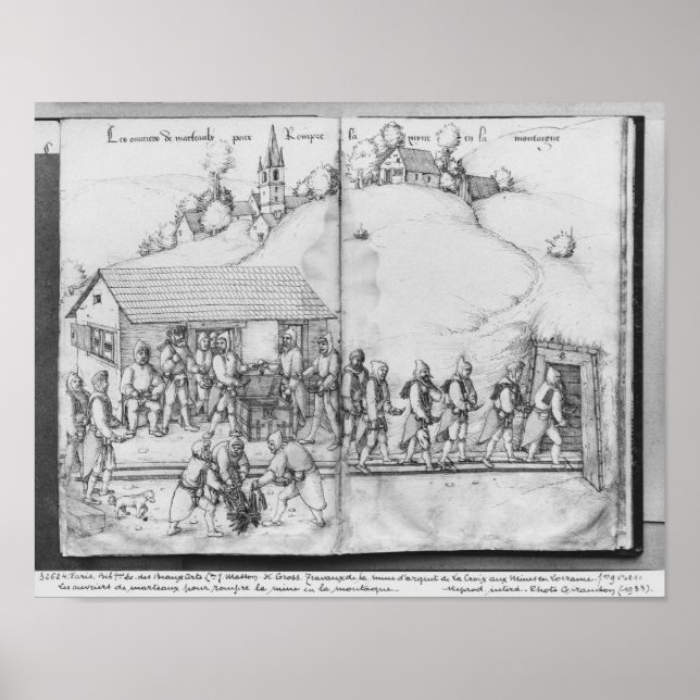 Silbermine von La Croix-aux-Mines, Lothringen 2 Poster (Vorne)