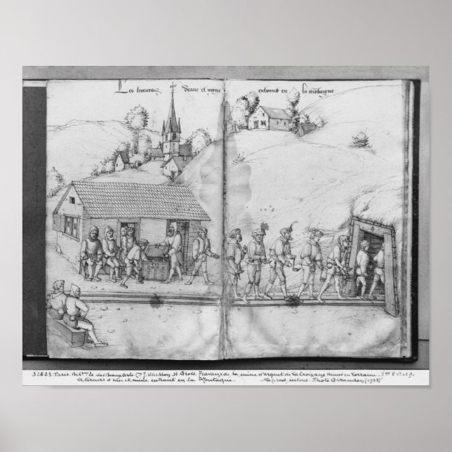 Silbermine von La Croix-aux-Mines, Lothringen 2 Poster (Vorne)