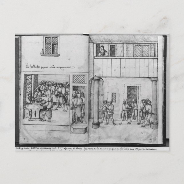 Silbermine von La Croix-aux-Mines, Lothringen Postkarte (Vorderseite)