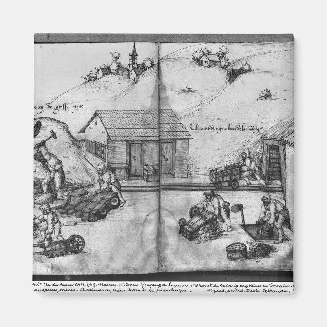 Silbermine von La Croix-aux-Mines Magnet (Vorne)