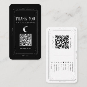 Silbermond Mystisch Okkult Social Media QR Code Visitenkarte