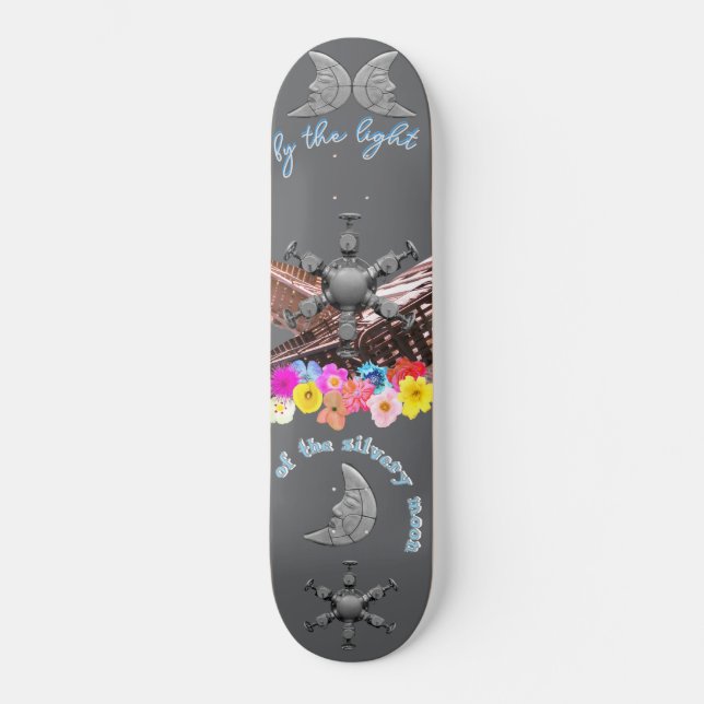 Silbermond Skateboard  (Vorderseite)