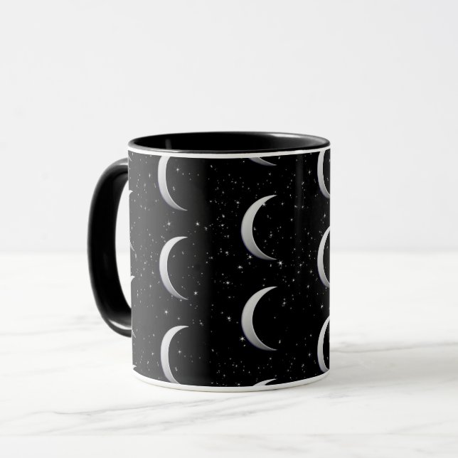 Silbermonde - Sternenhintergrund Tasse (Vorderseite Links)