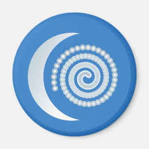 Silbermondspirale Magnet
