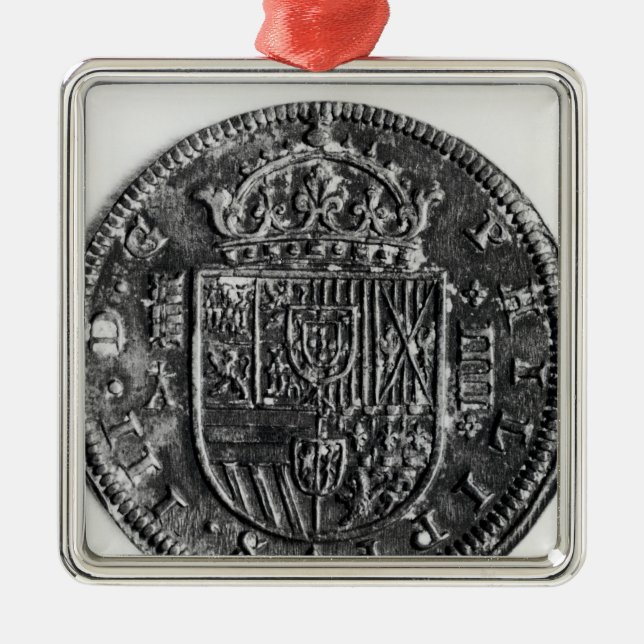Silbermünze Ornament Aus Metall (Vorne)