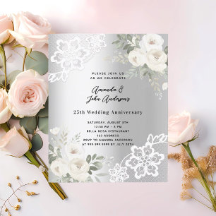 Silberne 25. Hochzeitstag-Einladung