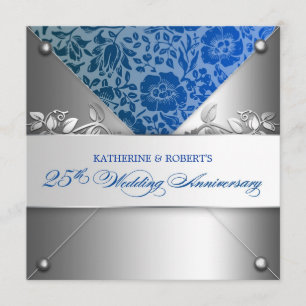 Silberne 25. Hochzeitstag Einladungen