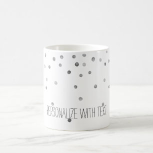 Silberne Aquarellconfetti-Punkte Tasse