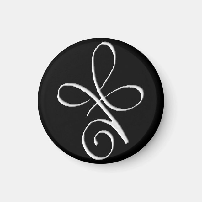 Silberne bedingungslose Liebe Magnet (Vorne)