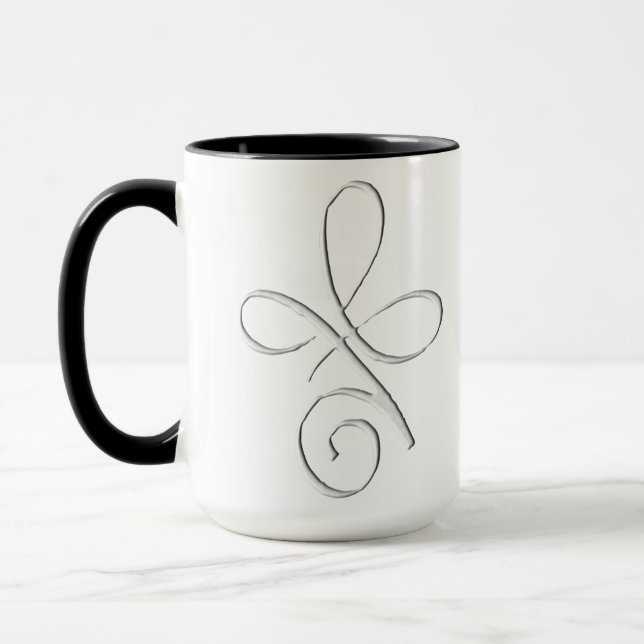 Silberne bedingungslose Liebe Tasse (Links)