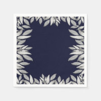 Silberne Blätter Botanisches glänzendes blaues Ros