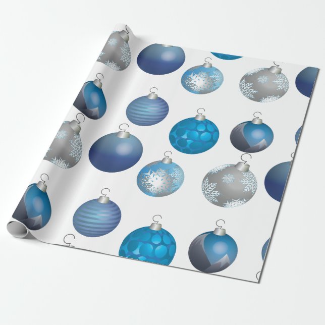 Silberne blaue geschenkpapier (Ungerollt)