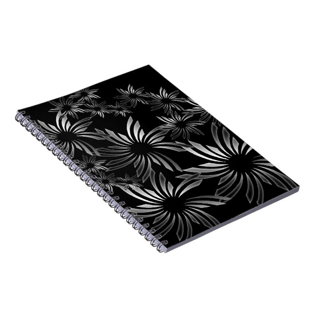 Silberne Blume Notizblock (Rechte Seite)