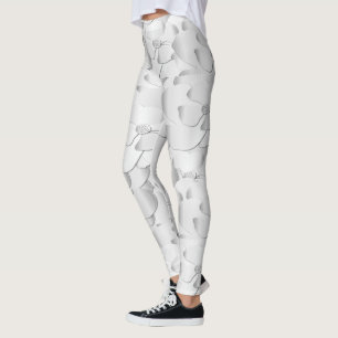 Silberne Blüte Leggings
