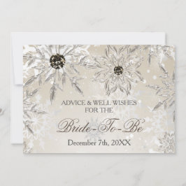 silberne Brautparty-Ratschläge und Well-Wishings-K Einladung