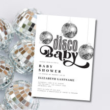 Silberne Disco-Kugel Retro-Disco-Baby-Party
