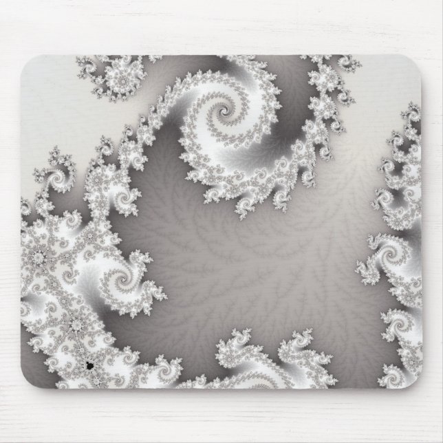 Silberne Doppel-Spiral-Mauspad Mousepad (Vorne)